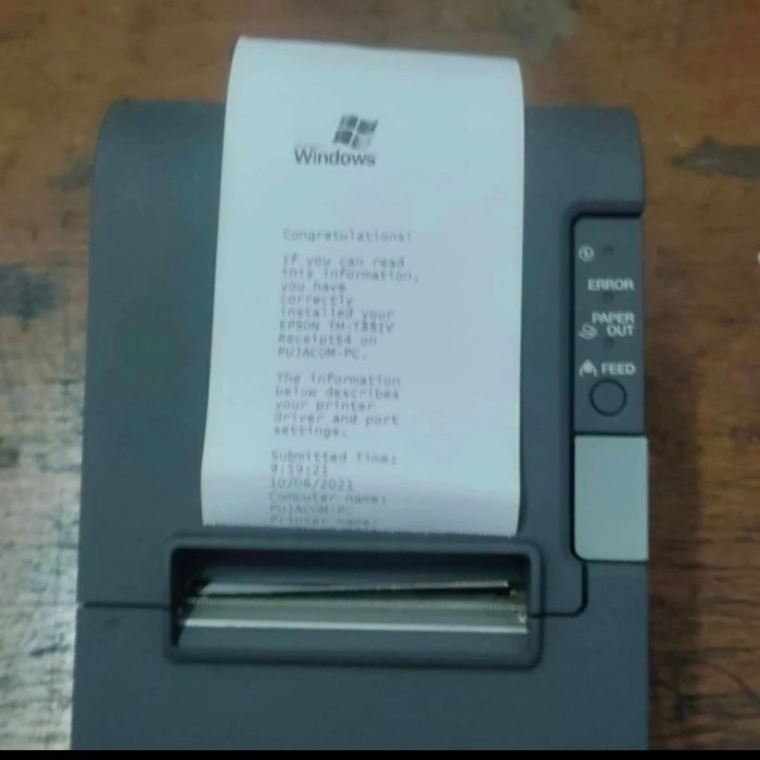 Thermal Printer Epson Tmt 88Iv Usb Tm-T88 Iv Second Printer Kasir Best