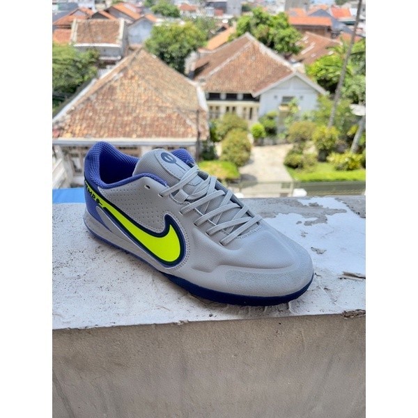 [MAD SPORT] Sepatu Futsal Nike Tiempo 9 Elite White Blue Volt