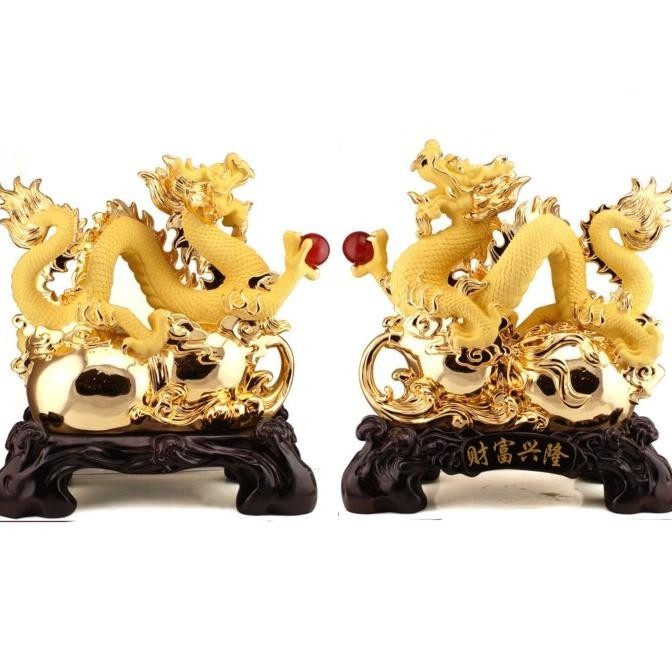 

Ready Patung Emas Naga 2024 Souvenir Kado Imlek Dragon Year Pajangan Hoki Pengiriman Cepat