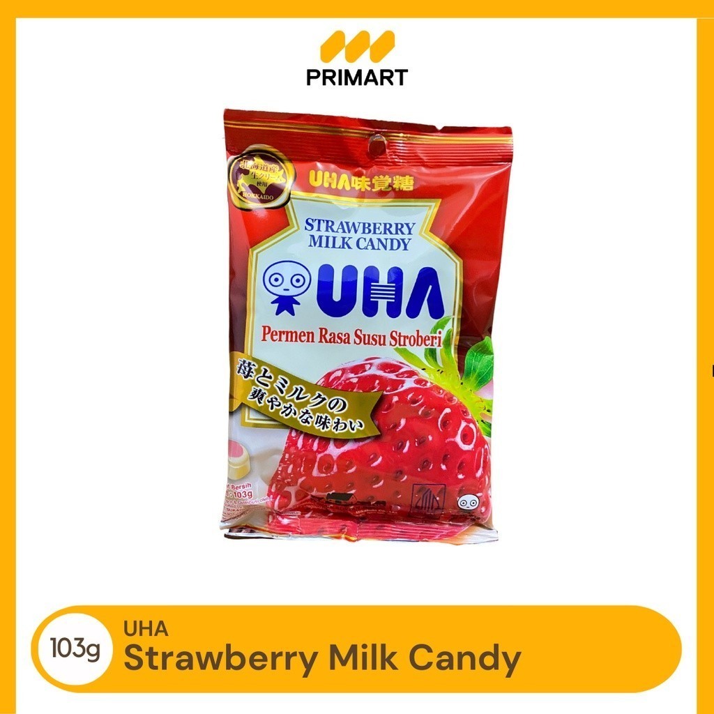 

UHA Strawberry Milk Permen Susu 103gr