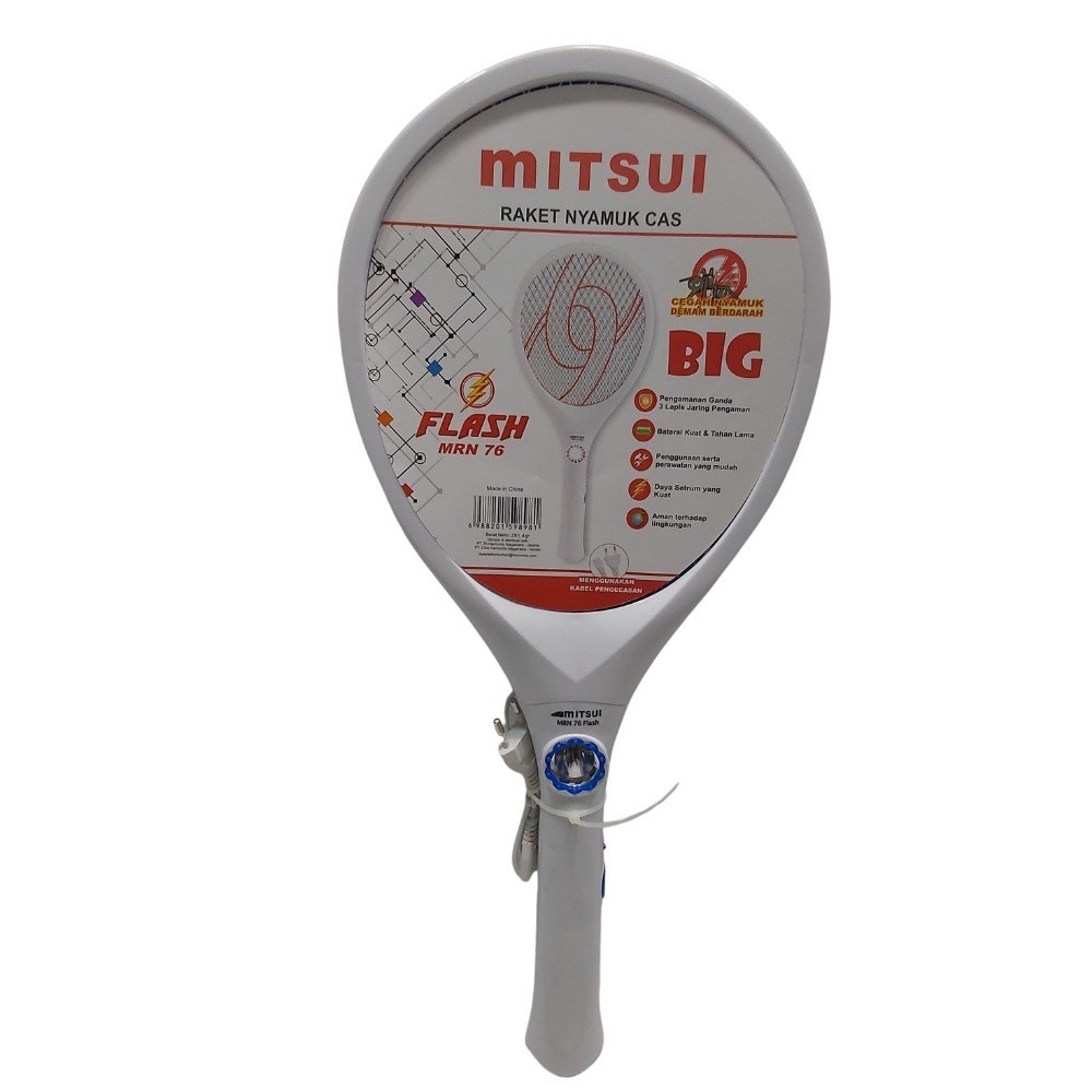 Raket Nyamuk Cas Listrik Mitsui Flash Pembasmi Nyamuk Elektrik MRN 76