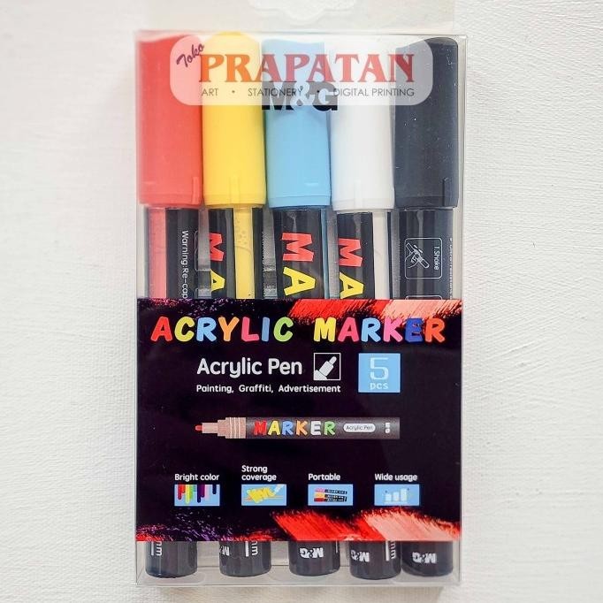 

M&G Acrylic Marker Set APL976 | Spidol Akrilik Water based pigment in