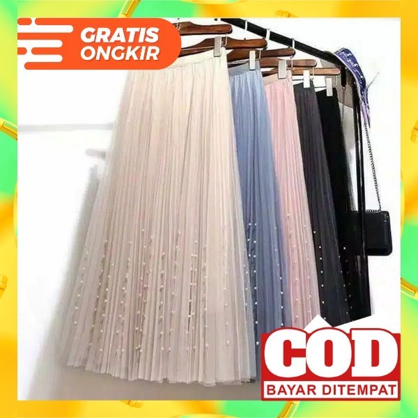 (Cod) Rok Cargo Rok Jeans Panjang Rok Korean Style Rok Span Hitam Rok Jeans Jumbo Rok Span Jeans Rok