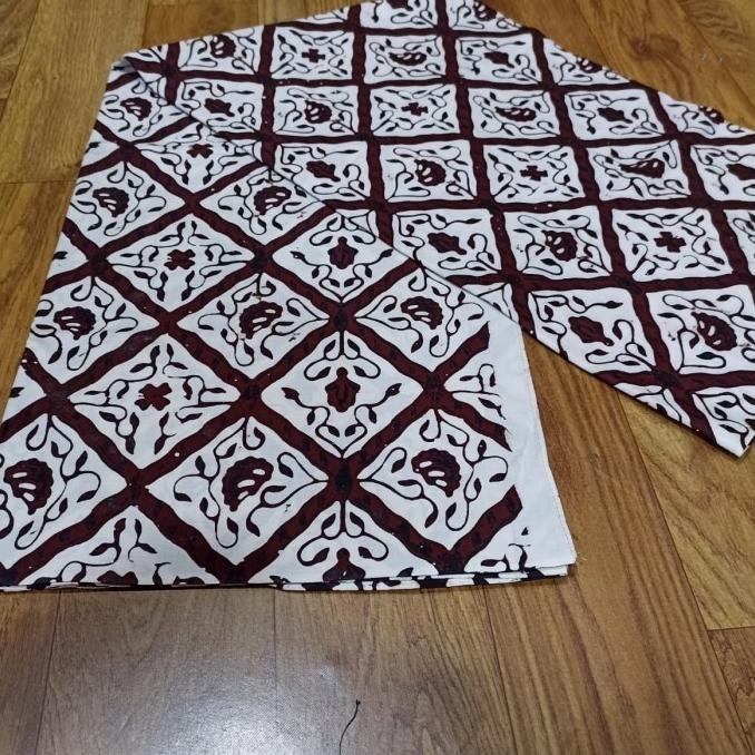 Kain Batik Jarik Panjang Motif Cap Sidomukti Sidoluhur Latar Putih NS