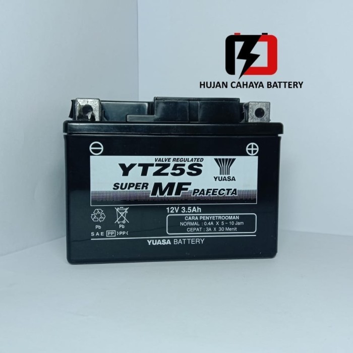 Aki Motor Honda Beat, Revo, Scoopy Std, Supra X125 Yuasa Ytz5S / Ytz-5 Gratis Ongkir