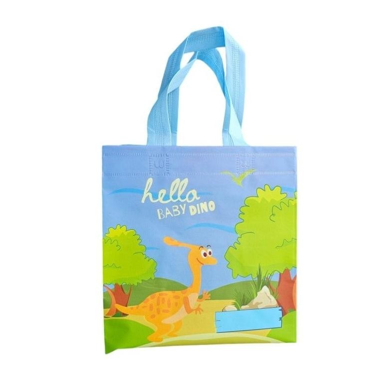 

TERLARIS Goodiebag ulang tahun 25x25x15 DINO[Lusinan isi 12pcs] - tas ulang tahun baby dino DAS