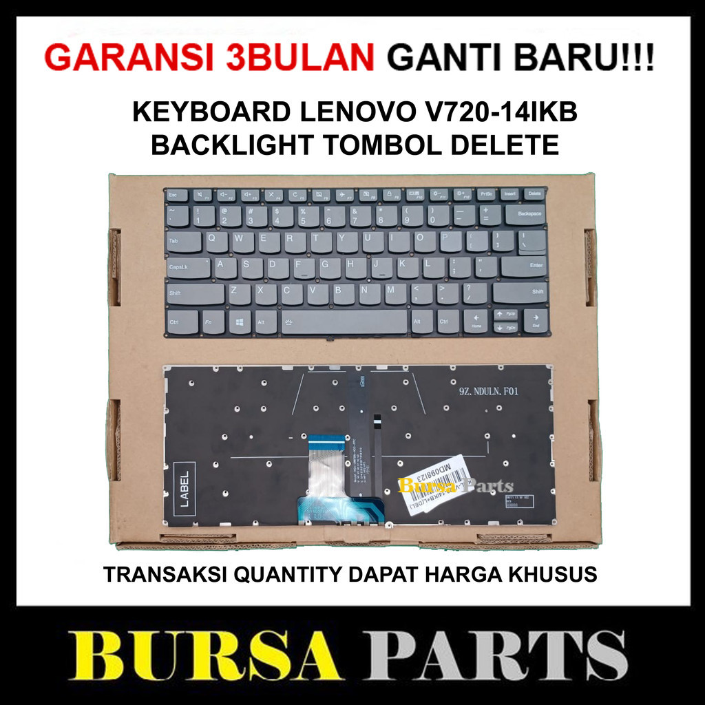 KEYBOARD LENOVO V720-14IKB BACKLIGHT TOMBOL DELETE