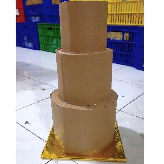 

TERLARIS Kerangka Tower Snack Tart Dummy Cake Kardus RTA
