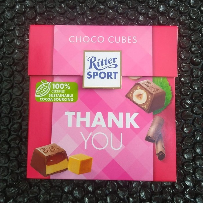 

Coklat Ritter Sport Cube Special Edition Thank You