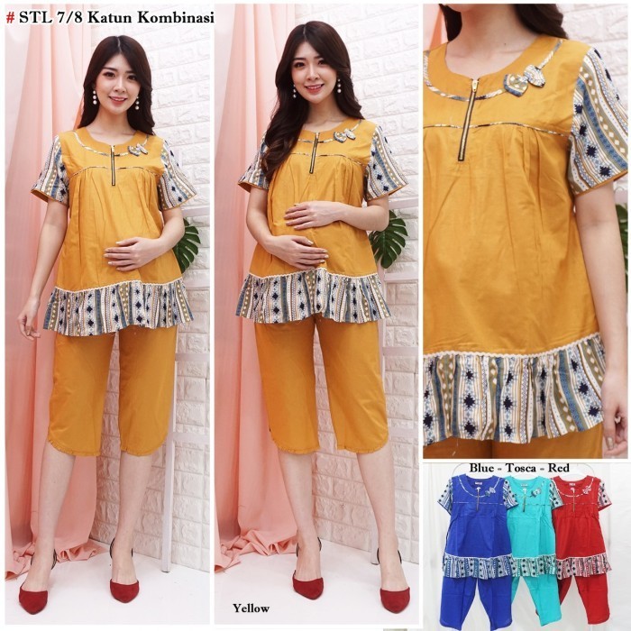 Manchu Setelan Hamil Katun Widuri - Setelan Hamil & Menyusui - Baju Hamil