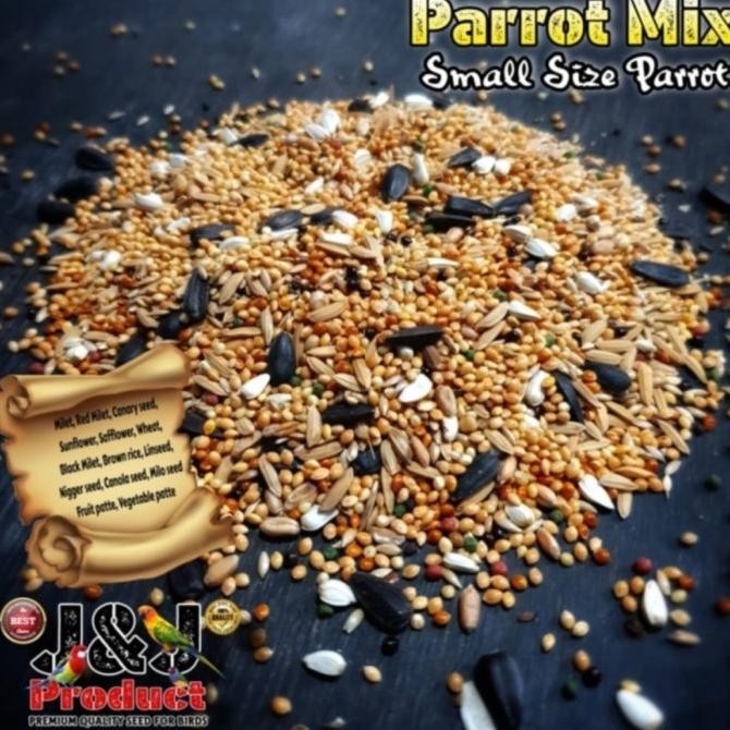 Pakan Makanan 5 Kg Ternak Lovebird Parkit Falk Rosela Parrot Mix J&J