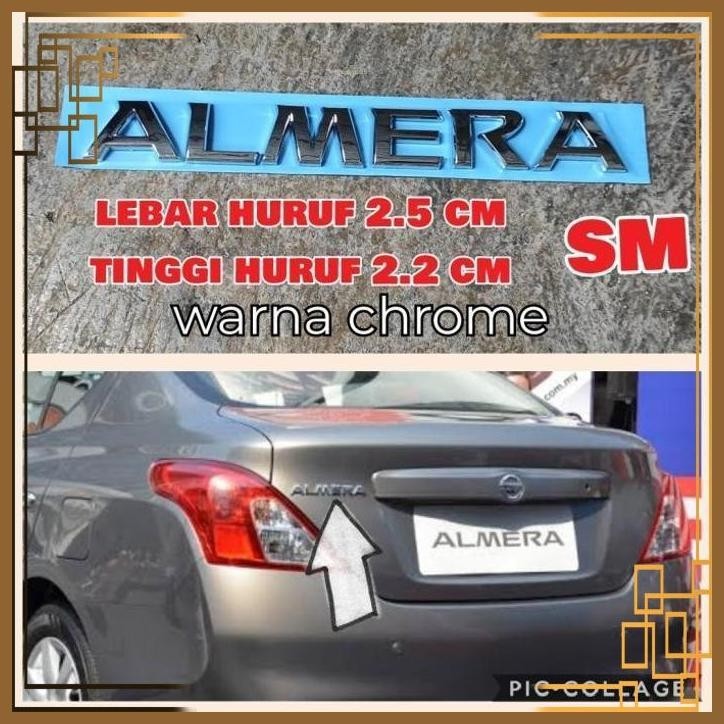[LBR] emblem tulisan ALMERA untuk dibagasi belakang nissan almera