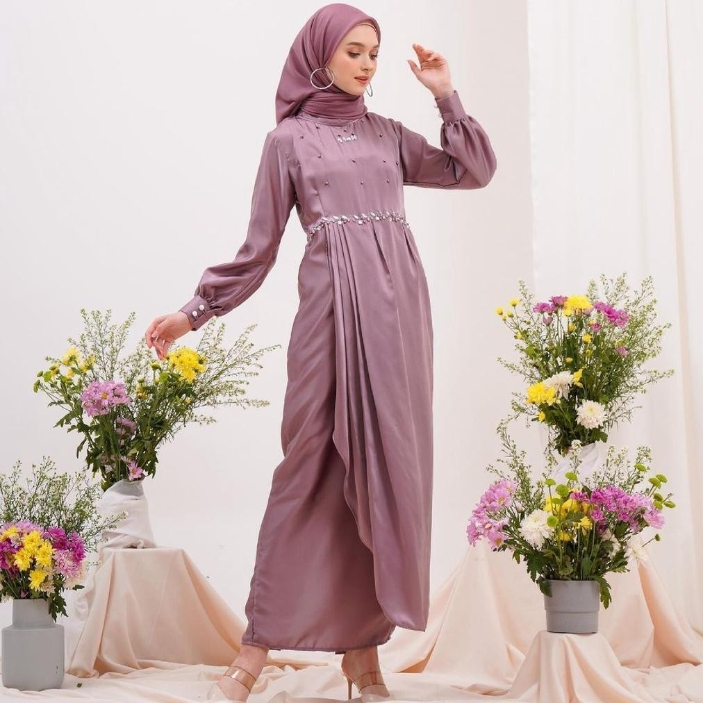 "Limited Time" Stella Dress Gamis Kondangan Jumbo Ld 120 Selia Dress Brokat Jumbo Maxmara Dress Gami