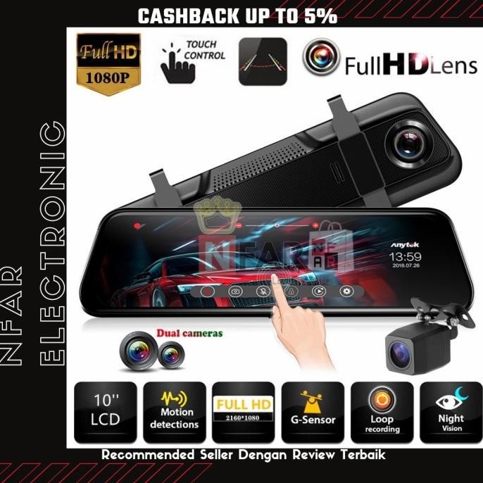 Kamera Mobil Depan Belakang DVR Dashcam Touch Screen Spion DVR 1080P
