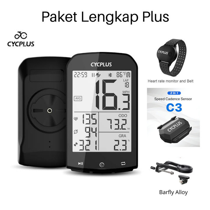Cycplus M1 Speedometer Sepeda Gps Computer Strava Ant+ Xoss Bryton
