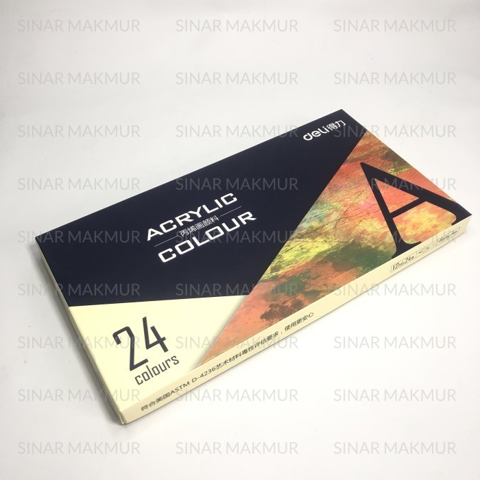 

Terjangkau Cat Akrilik/Acrylic Paint 24 Colour 12ml DELI 73858 (SET)