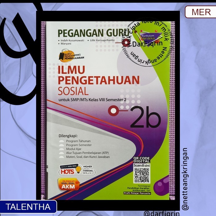 Pegangan Guru IPS Kelas 8 Semester 2-SMP/MTs KURMER Kurikulum Merdeka-Talentha-HOTS-Indah