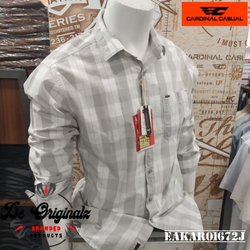 CARDINAL CASUAL Kemeja Pria Lengan Panjang EAKAR01672J Abu