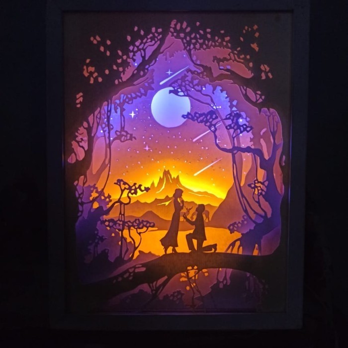 

Terjangkau 3D Paper Cut Art - Light & Shadow Box (Moonlight) [26x20cm]