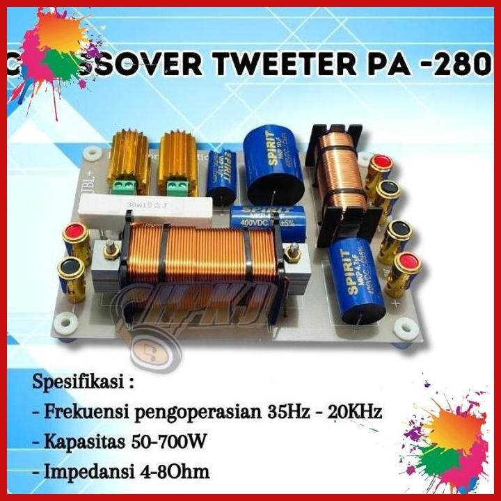 crossover pasif 2 way pa - 280 jbl crosover pasif 2way pa-280 jbl (kwj)
