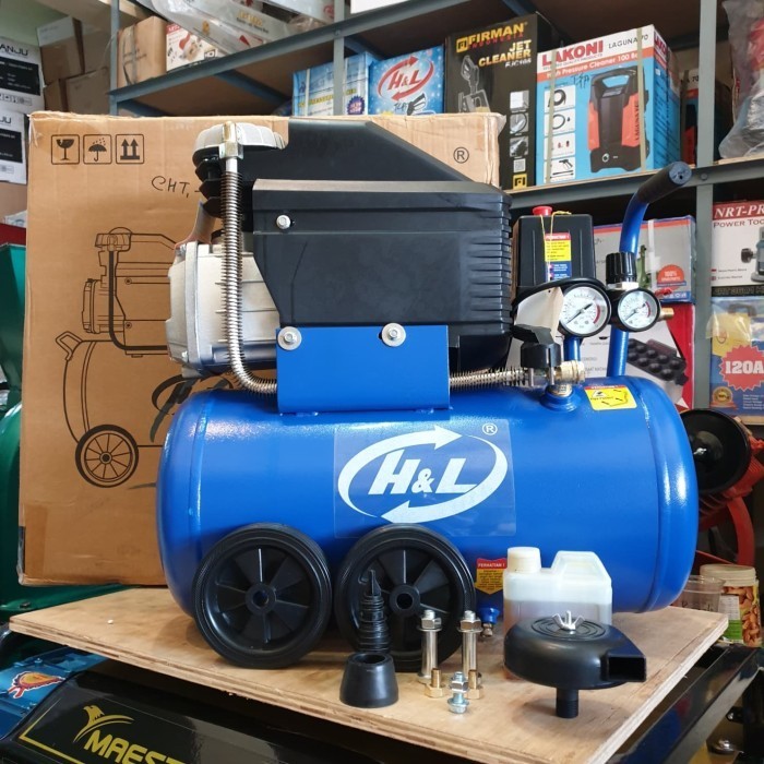TERBARU - HL KOMPRESOR LISTRIK HIGH PRESSURE COMPRESSOR 1HP OIL 24L