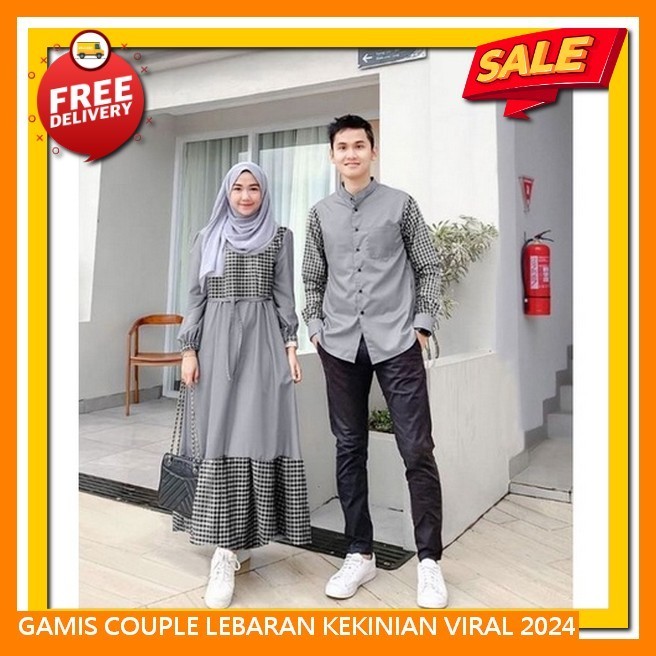 Gamis Cople Pasangan Suami Istri Gaamis Syar I Modern Gamias Kupel Cewek Cowok Baju Lebaran Kapelan 