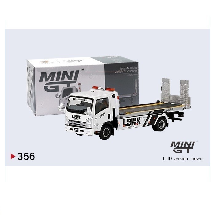 Promo Minigt 356 Isuzu N-Series Vehicle Transporter Lbwk White Mgt Diecast Terlaris