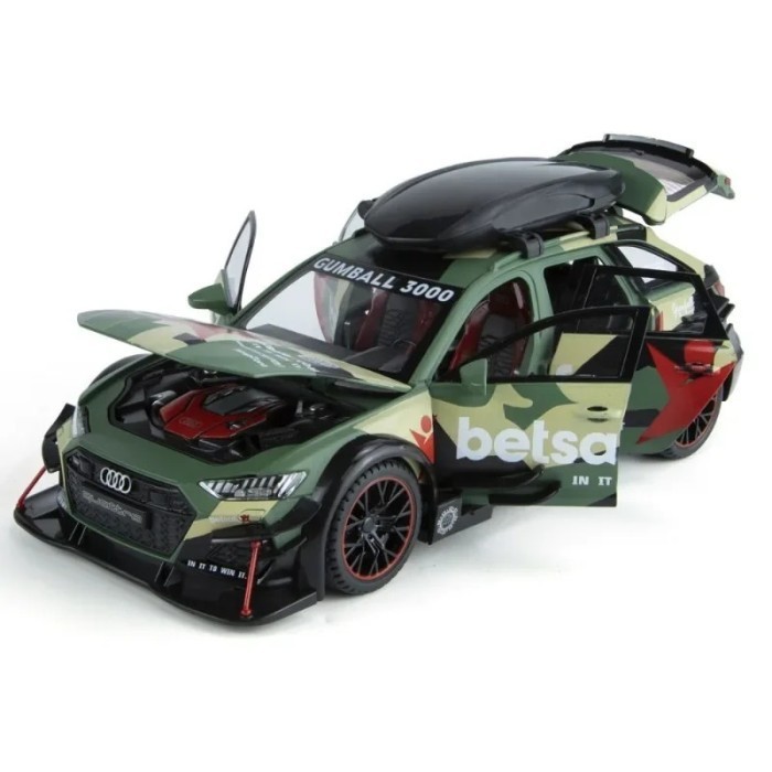 Must Have Diecast Jinlifang Model Audi Rs6 Dtm 1:24 Alloy Material Koleksi Terbaru