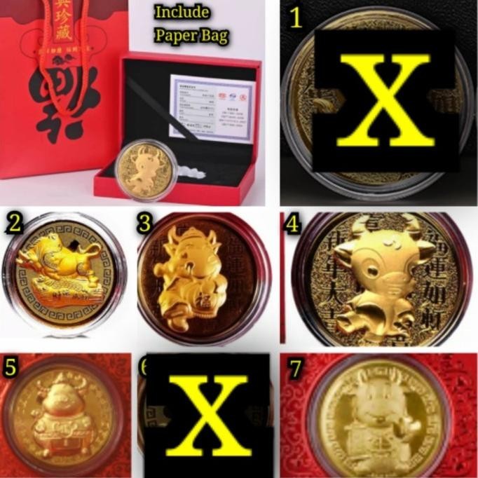 

Hadiah / Souvenir Imlek / Kado Imlek Angpao Koin Emas + Kotak + Bag Terbaik