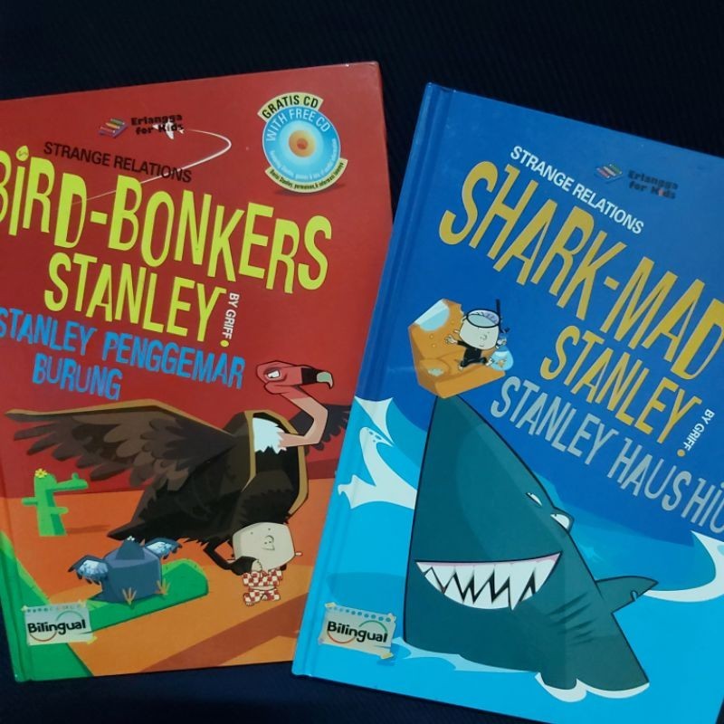 Buku Anak Langka Original ● Stanley Haus Hiu & Stanley Penggemar Burung ▪︎ Erlangga For Kids