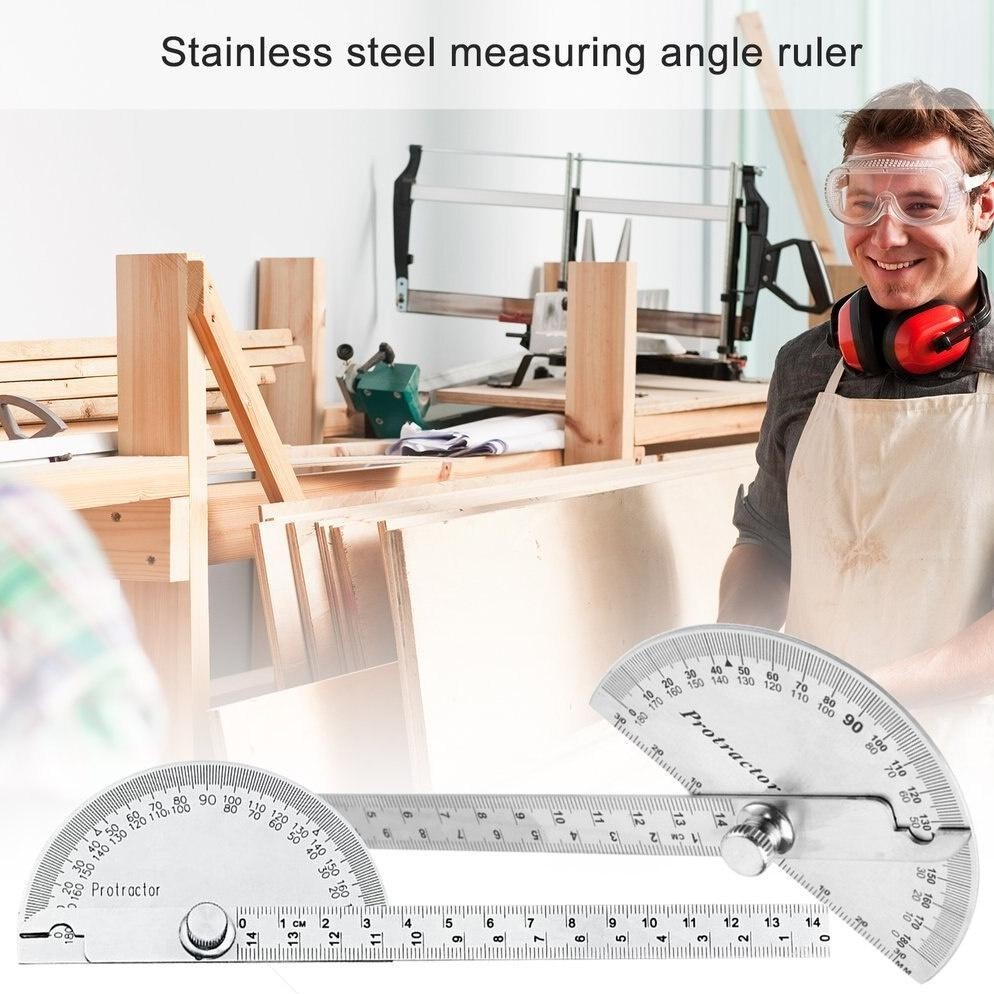 

DASYAT Degree Protractor Stainless / Busur Derajat / Pengukur Sudut / Penggaris