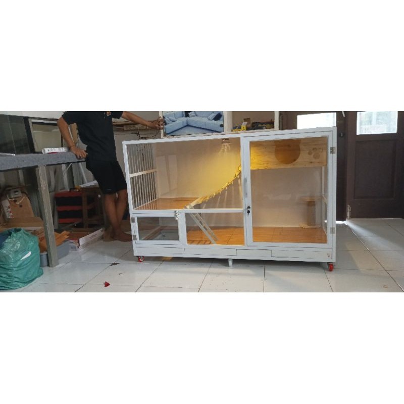 PROMO KANDANG kandang kucing aluminium panjang 150.lebar 60. tinggi 90