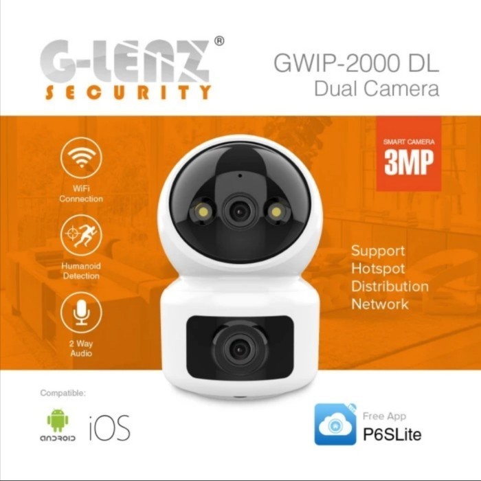 New Ip Camera Glenz 3MP Cctv Auto Tracking Dual Lens Cctv Wireless