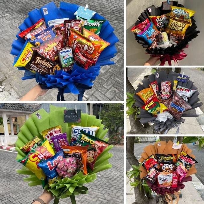 

New! Buket snack / Bouquet Snack / Buket Makanan / Hadiah Kado Wisuda !