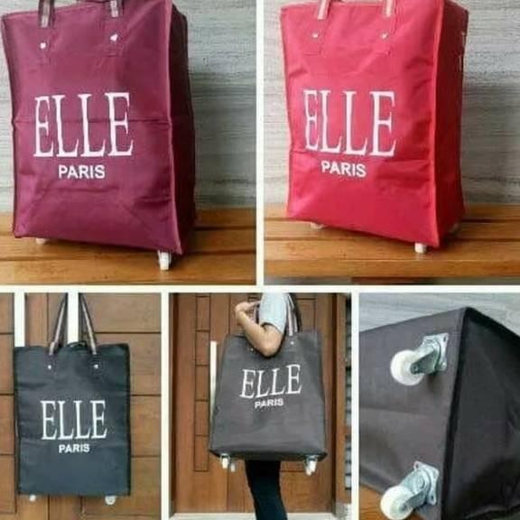 Tas belanja jumbo trolley Elle Paris/ shopping bag trolley Elle paris