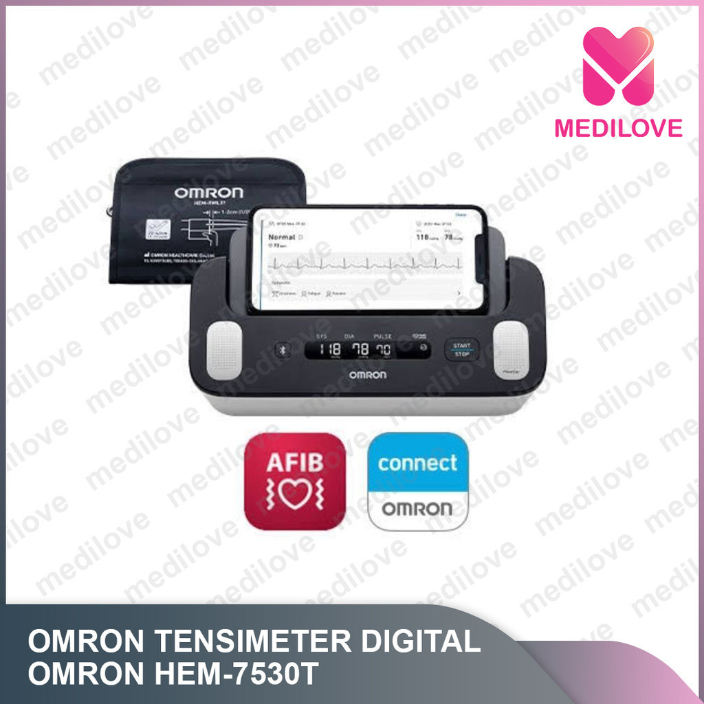 Tensi Digital Omron HEM 7530T plus EKG (single Lead) OMRON - Tensimeter + ECG HEM-7530T / Alat Pengukur Tekanan Darah + EKG