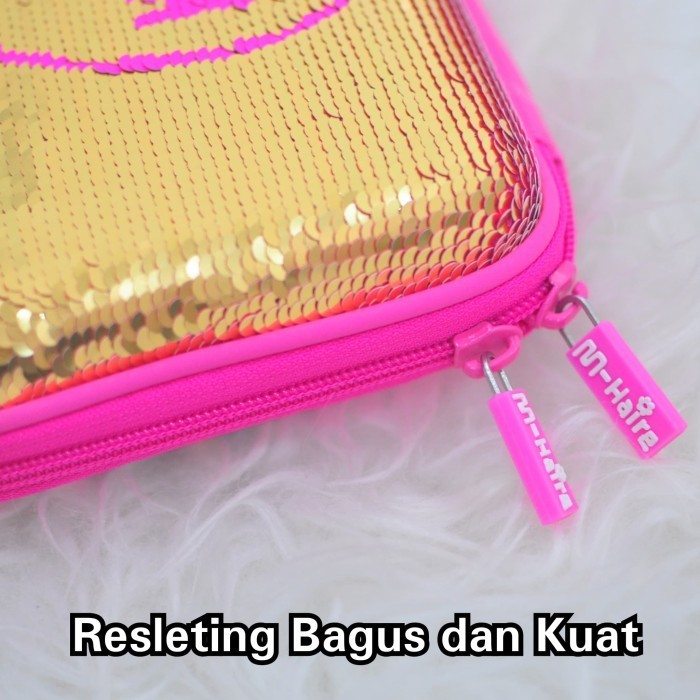 

Tempat Kotak Pensil Hardtop Sequin Smiggle Look A Like Pencil Case