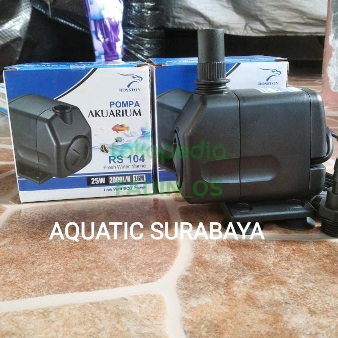 Roston 104 Pompa Kolam Aquarium Powerhead Output 2000 L/H