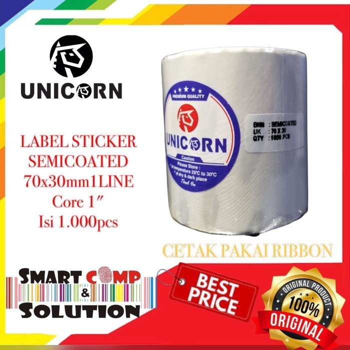 

DISKON LABEL STIKER ETIKET BARCODE 70 X 30 MM 1000PC STICKER SEMICOATED 70x30