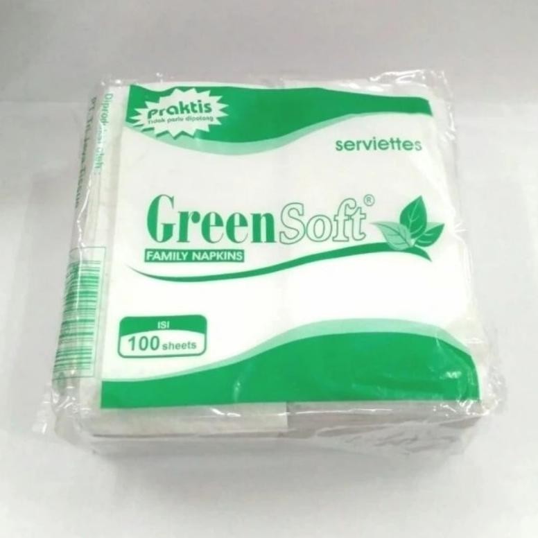 GreenSoft Napkin / Tissue makan 100gr ( paket 3 pcs )