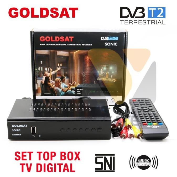 Set Top Box GOLDSAT SONIC DVB T2 / Receiver TV Digital Terrestrial