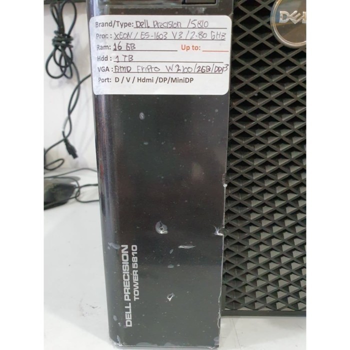 READY Dell Precision T5810 MT intel Xeon E5-1603 v3 16GB-1TB VGA 2GB