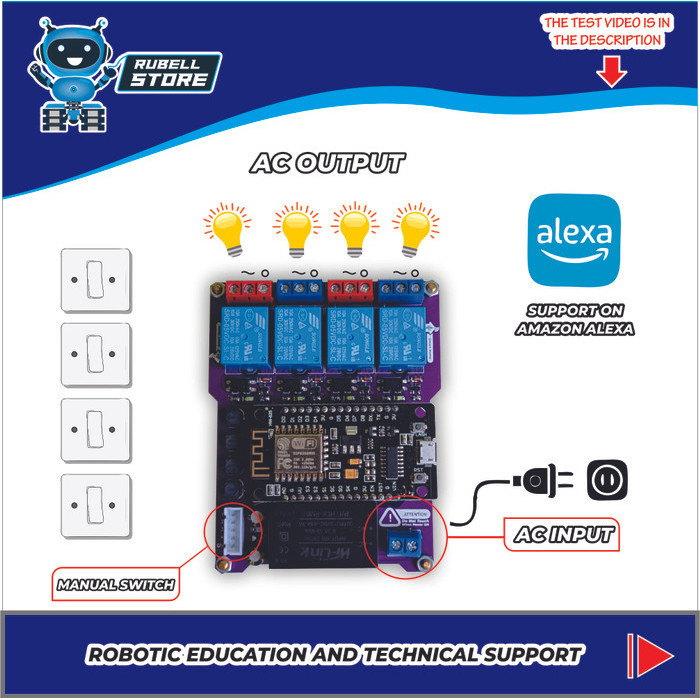 READY Esp8266 Relay IOT Module Smarthome