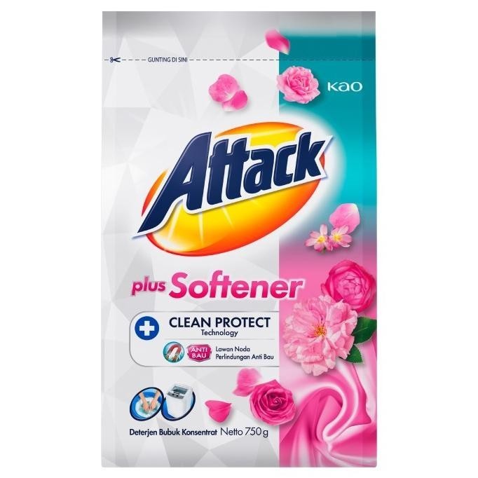 Laundry - Attack Plus Softener Detergen Bubuk Sabun Cuci Baju 800 Gr