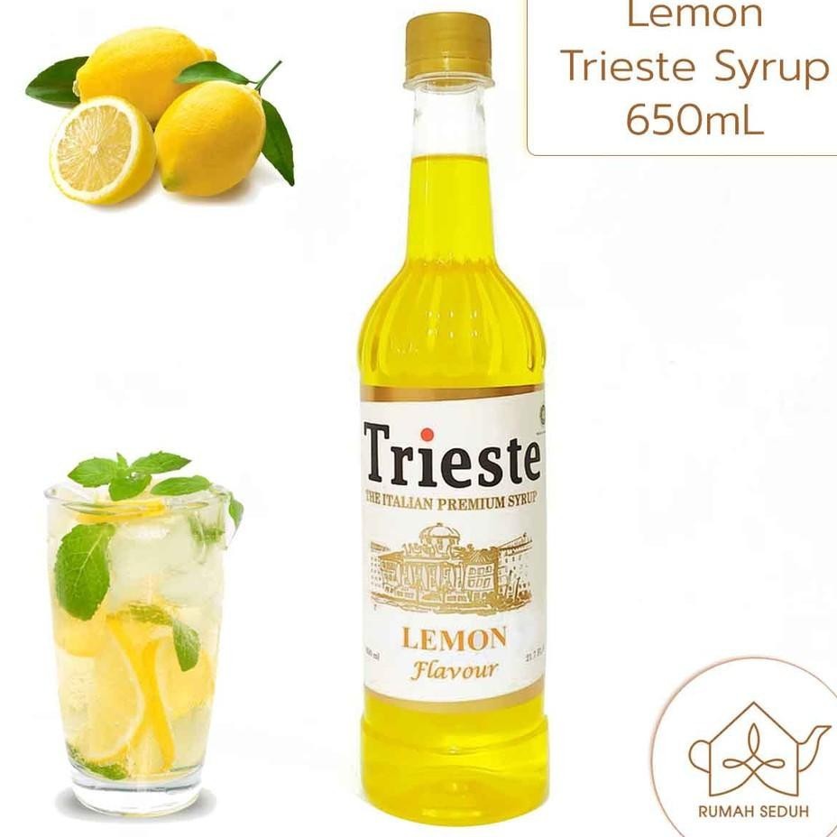 

650 Ml Sirup Lemon Merk Trieste - Sirop Limun - Lemon Syrup