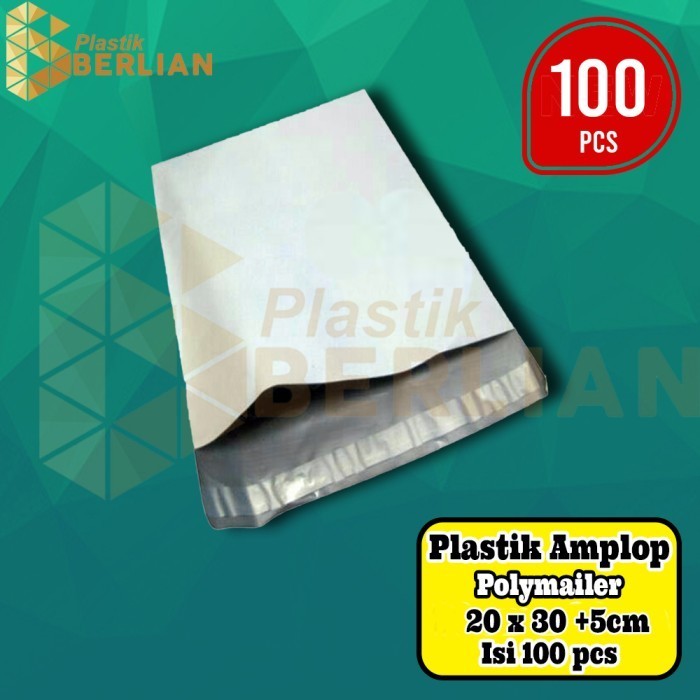 

HRG DISKON Plastik Amplop Packaging Polymailer Polybag 20x30 isi 100 White