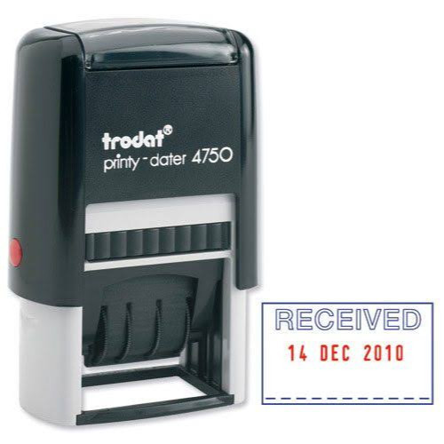

HOT SALE Trodat Printy Texplale Dater Stamp - CAP RECEIVED