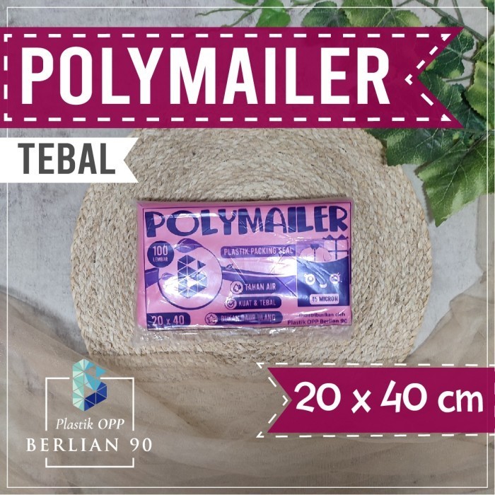 

TERMURAH Polymailer Pink 20 x 40 Cm / Plastik Packing Online Amplop Plastik