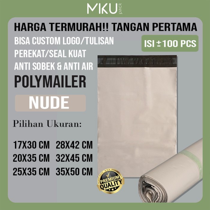 

HRG DISKON AMPLOP POLYMAILER KANTONG PLASTIK POLYBAG AMPLOP PACKING OLSHOP - NUDE