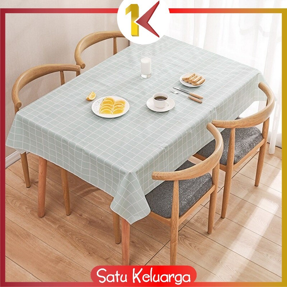 G9A SK-C288 TAPLAK MEJA ANTI AIR MOTIF KOTAK-KOTAK BAHAN PEVA / ALAS MEJA MAKAN / TAPLAK MEJA RUANG